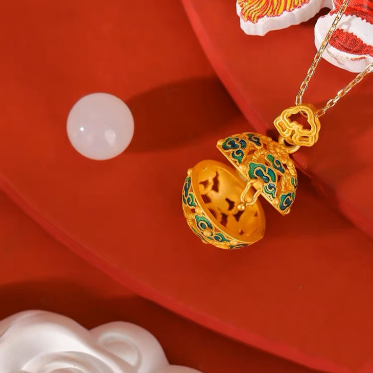 Natural Hetian White Jade Sachet Ball Pendant Necklace