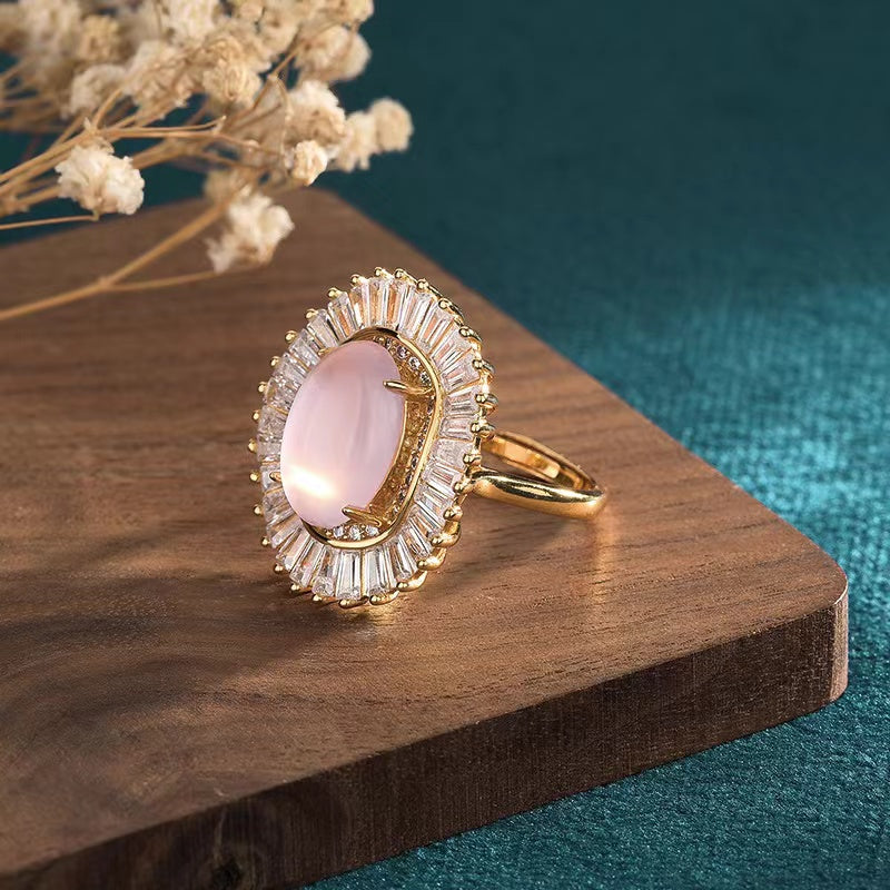 Rose Quartz Lucky Ring