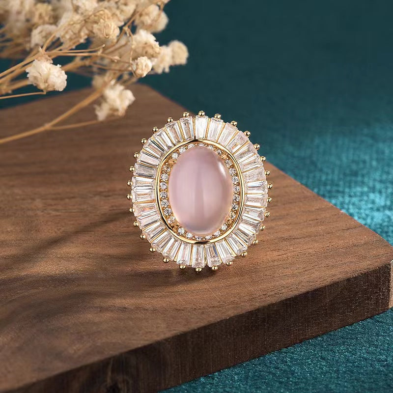 Rose Quartz Lucky Ring