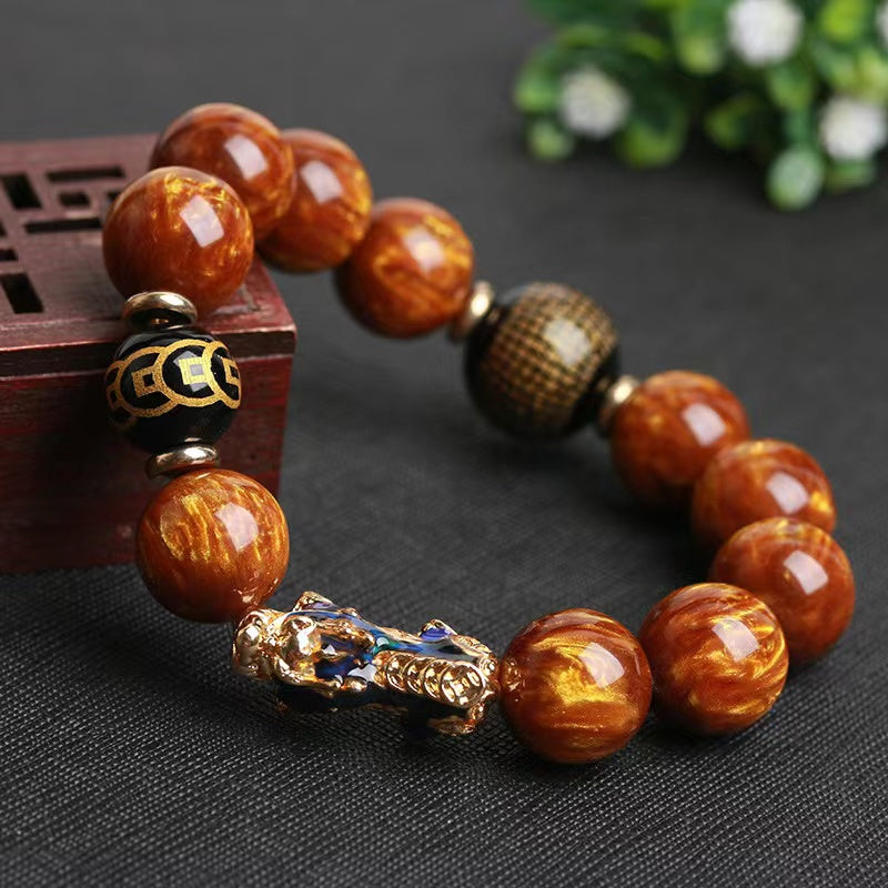 Mantra Pixiu Tiger's Eye Lucky Bracelet