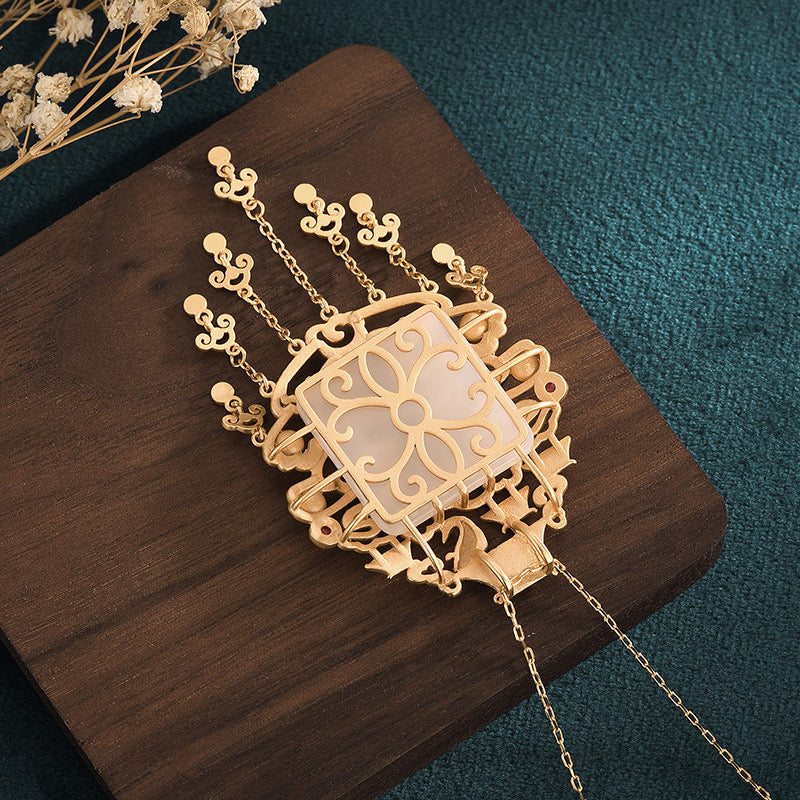 Feng Shui Fish Leaping Dragon Gate Auspicious Necklace