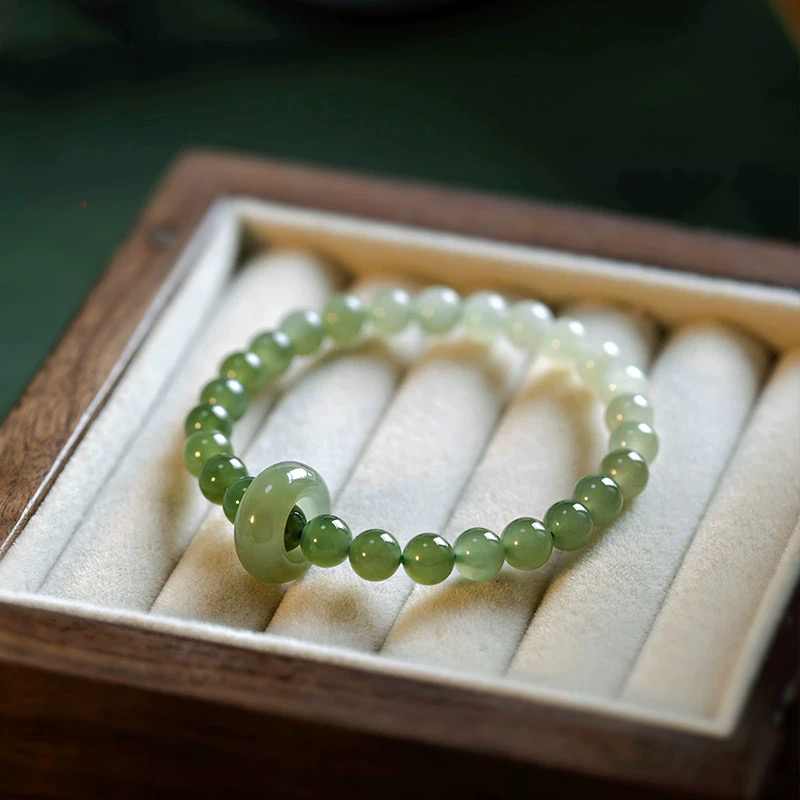 Natural Hetian Jade Protection Bracelet
