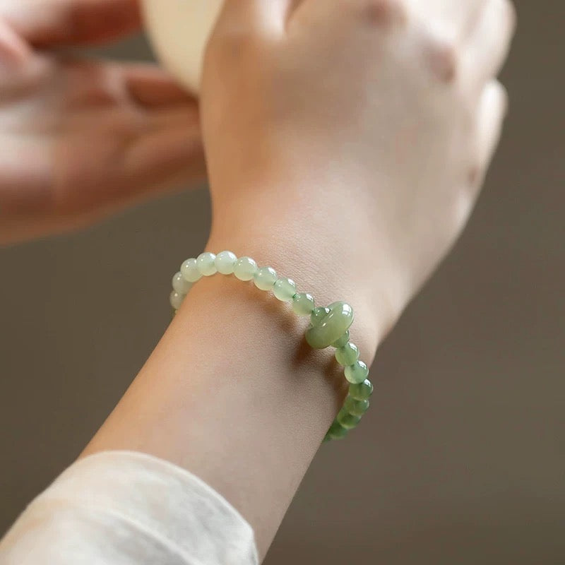 Natural Hetian Jade Protection Bracelet