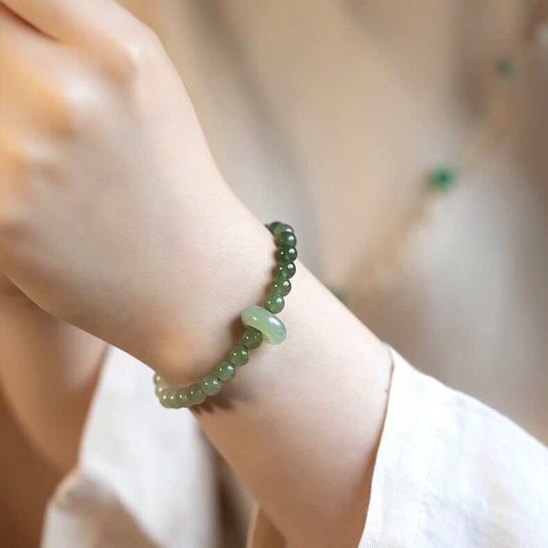 Natural Hetian Jade Protection Bracelet