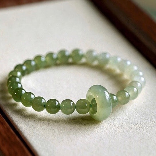 Natural Hetian Jade Protection Bracelet