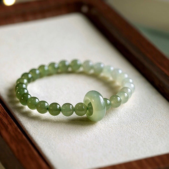 Natural Hetian Jade Protection Bracelet