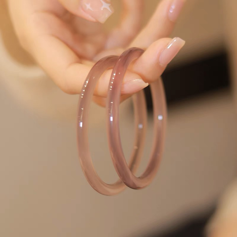 Natural Purple Jade Ice Protection Bangle
