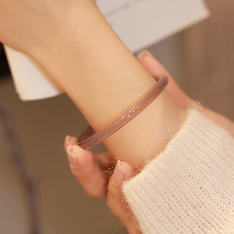Natural Purple Jade Ice Protection Bangle