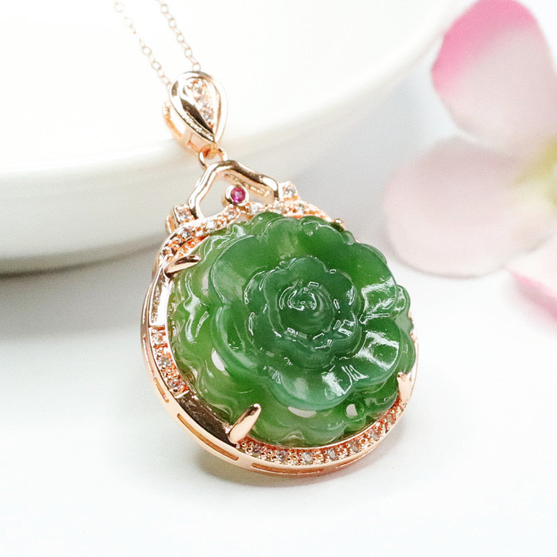 Natural Hetian Jade Feng Shui Prosperity Cabbage Pendant