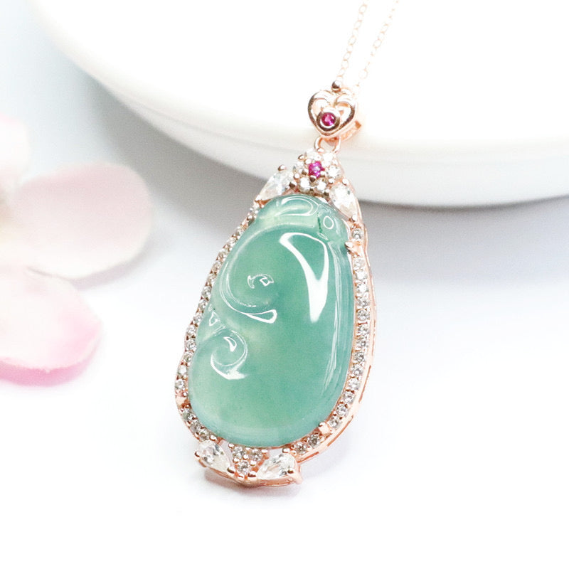 Natural Ice Emerald Auspicious Pendant