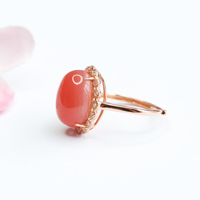 Natural Yanyuan Agate Pigeon Egg Ring