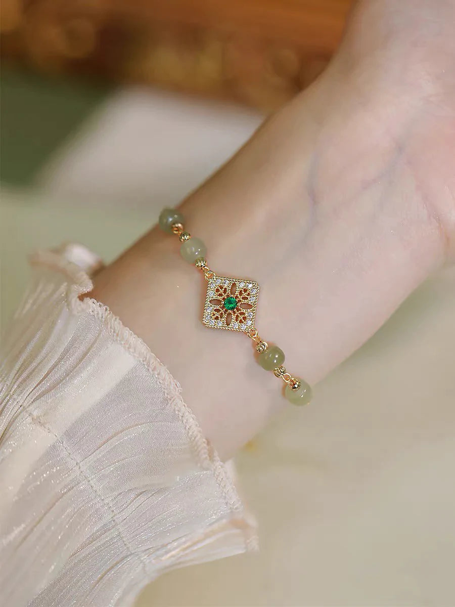 Natural Green Jade Royal Bracelet