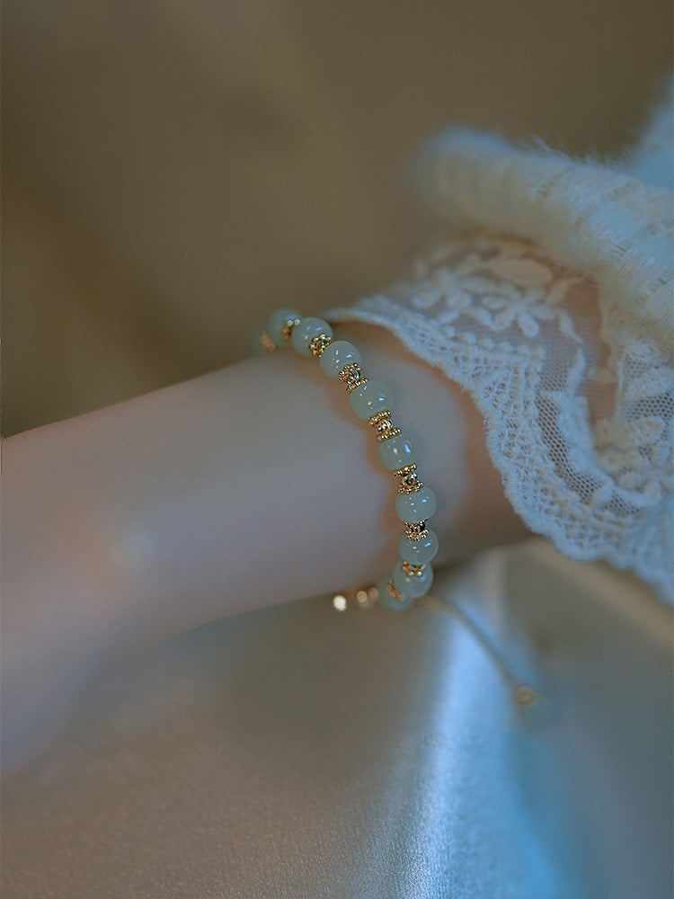 Natural Green Jade Feng Shui Healing Bracelet