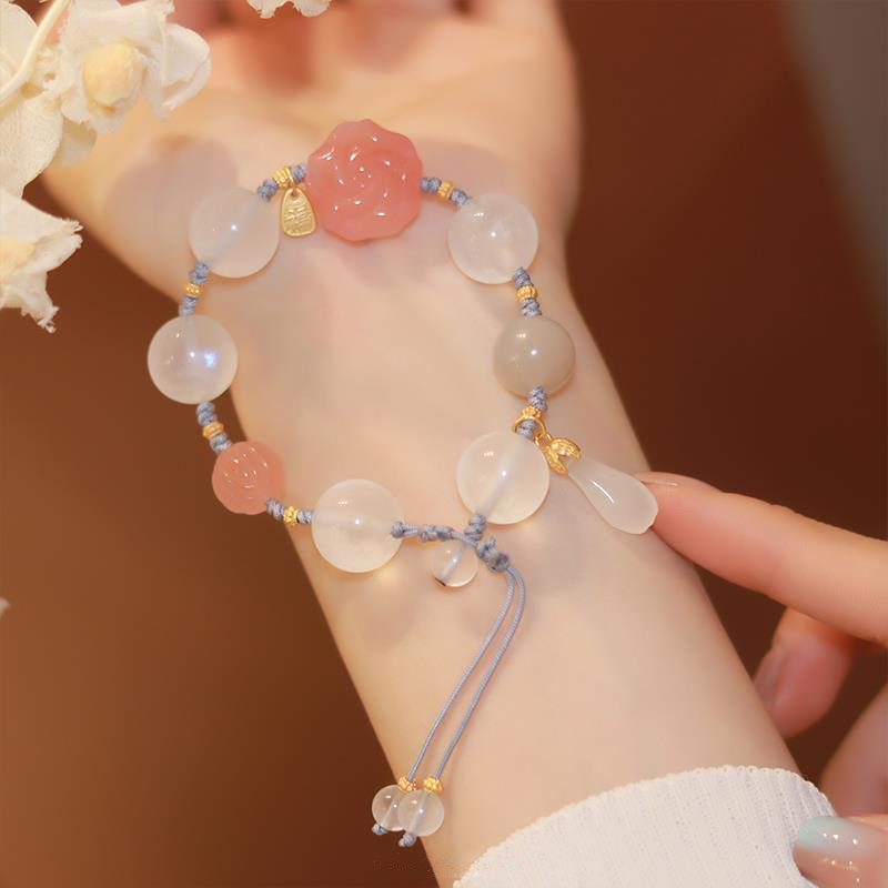 Natural Yanyuan Agate Feng Shui Plum Blossom Bracelet