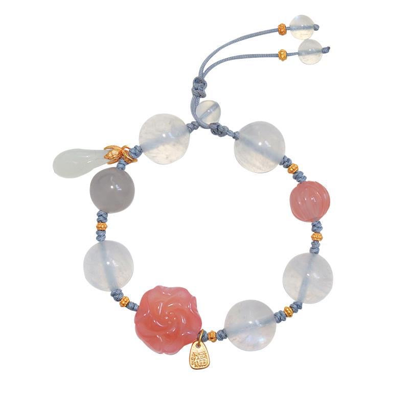 Natural Yanyuan Agate Feng Shui Plum Blossom Bracelet