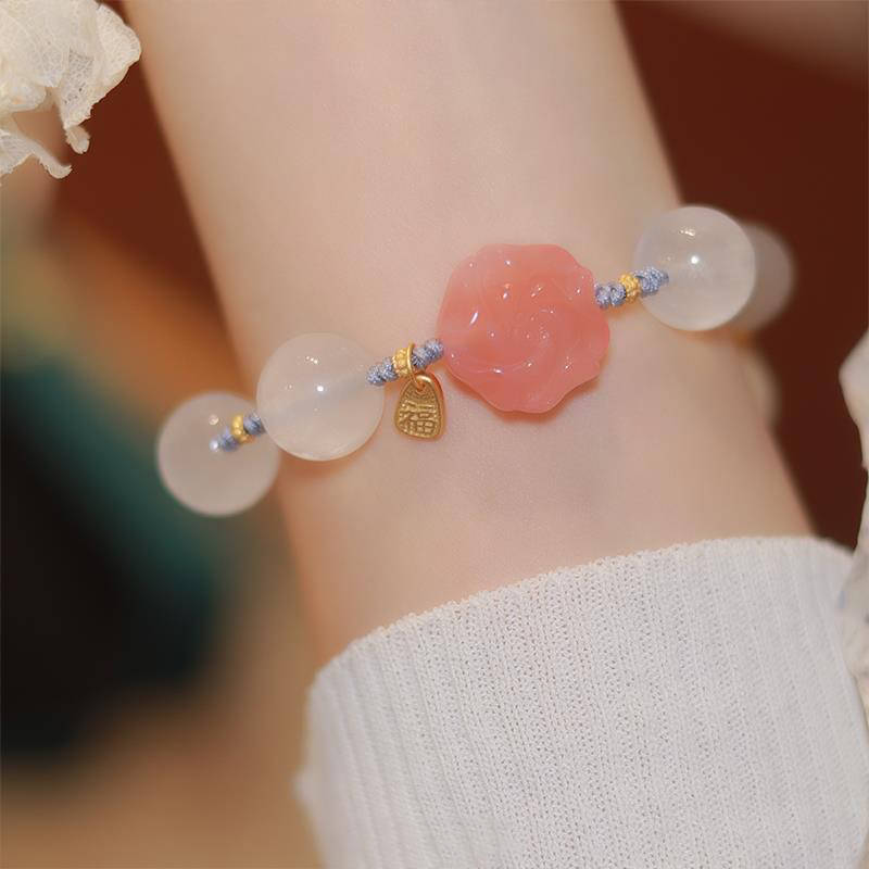 Natural Yanyuan Agate Feng Shui Plum Blossom Bracelet