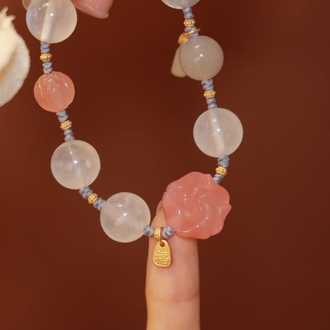 Natural Yanyuan Agate Feng Shui Plum Blossom Bracelet
