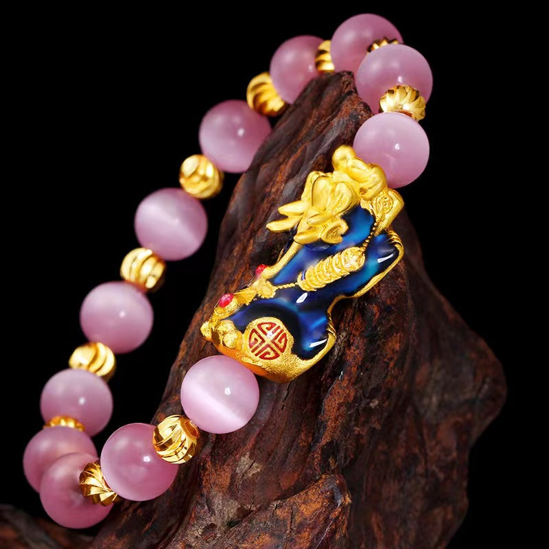 Color Changing Pixiu Cat Eye Lucky Bracelet