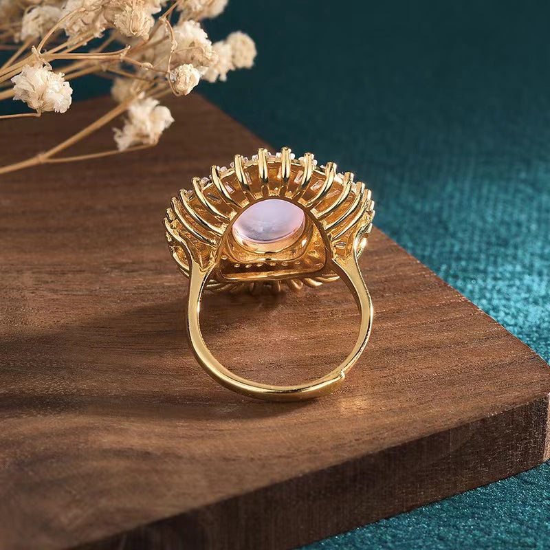 Rose Quartz Lucky Ring