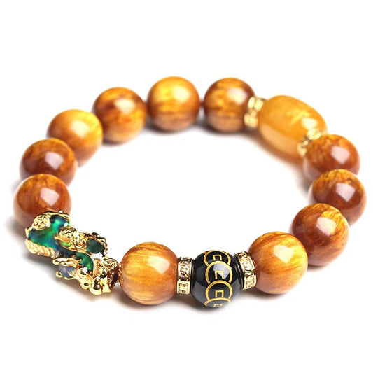 Mantra Pixiu Tiger's Eye Lucky Bracelet